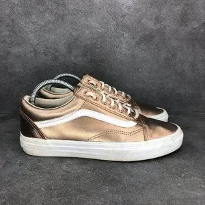 Vans Shoes Vans Old Skool Leather Sneakers Metallic Rose Gold